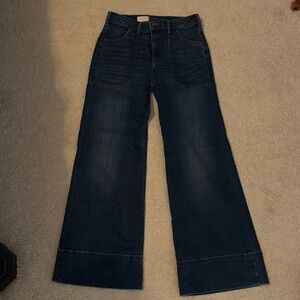 Pilcro Medium/Dark Blue wide Leg Jeans